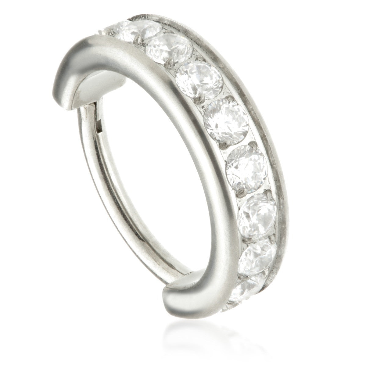 Ti Couture Thick Jewelled Pavé Hinged Ring