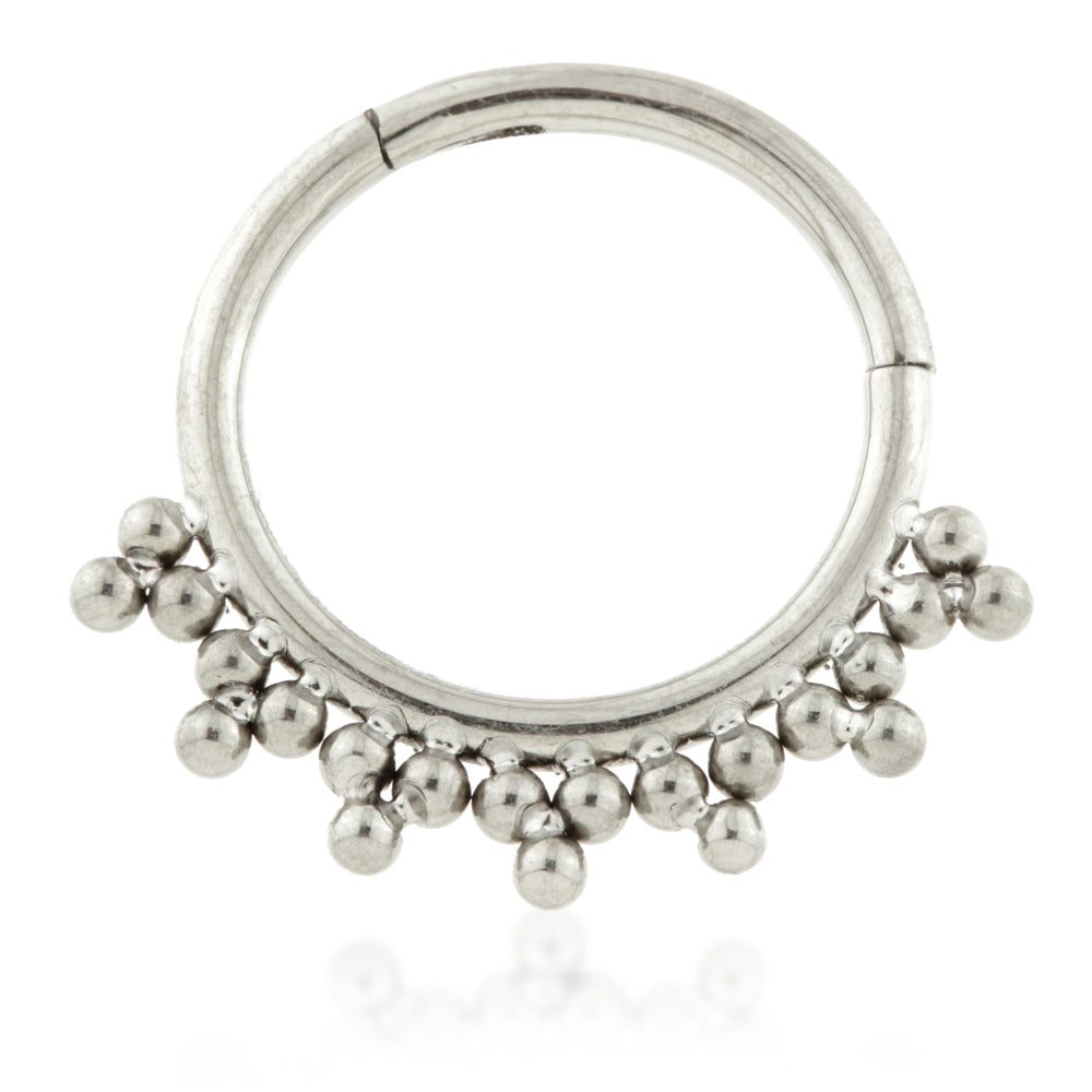 Ti Couture Tribal Bead Cluster Hinged Ring
