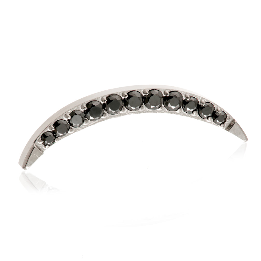 Ti Internal Curved Jewelled Crescent Attachment