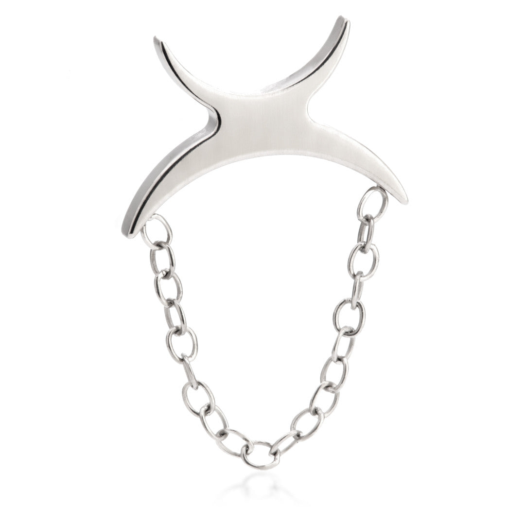 Ti Internal Double Crescent Attachment with Hanging Chain