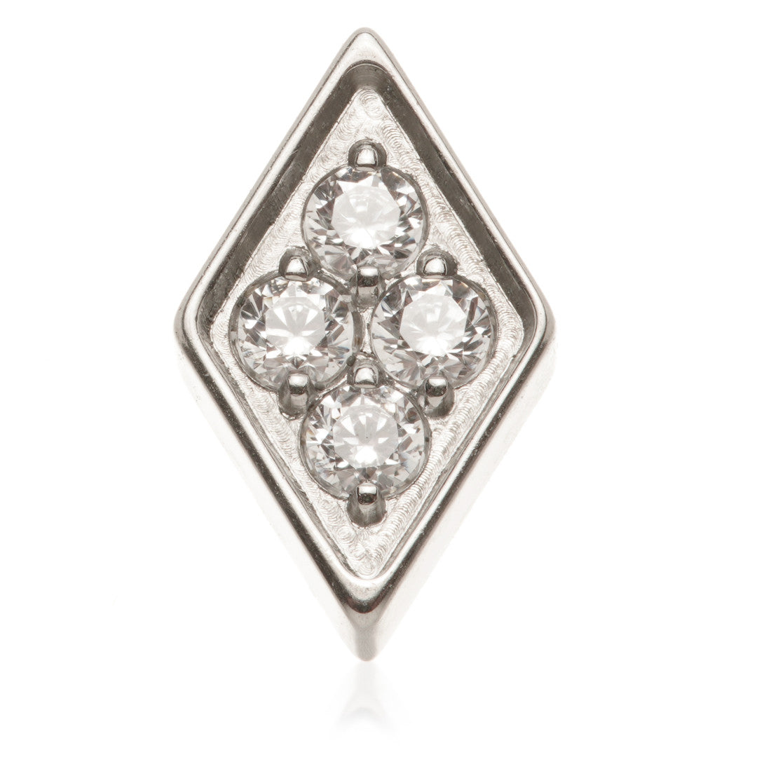 Ti Threadless Jewelled Diamond Shaped Attachment