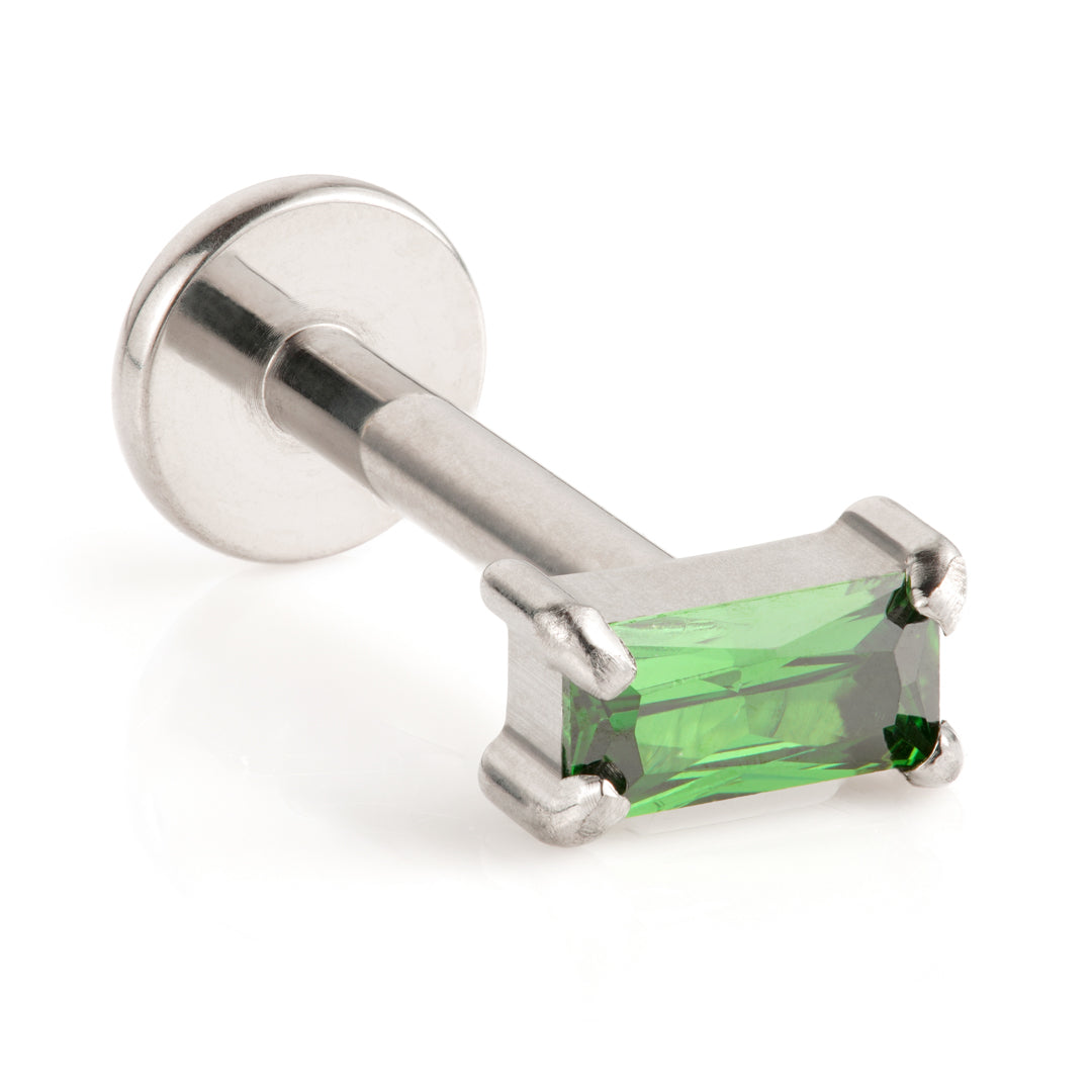 Ti Internal Labret with Mini Baguette Gem Attachment