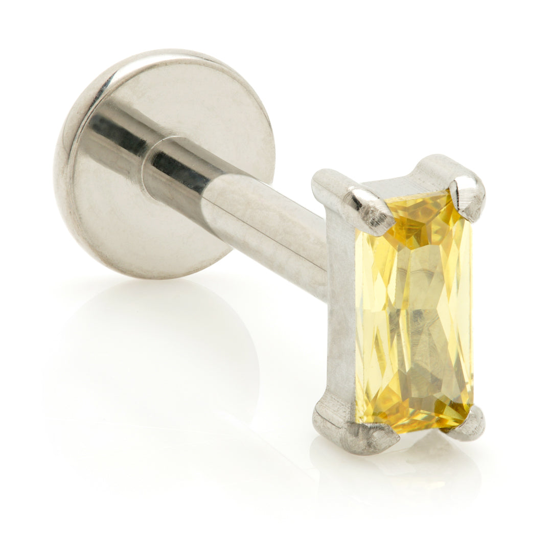 Ti Internal Labret with Mini Baguette Gem Attachment
