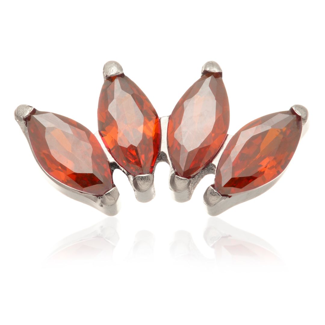 Ti Internal Marquise Gem Cluster Attachment - Crystal