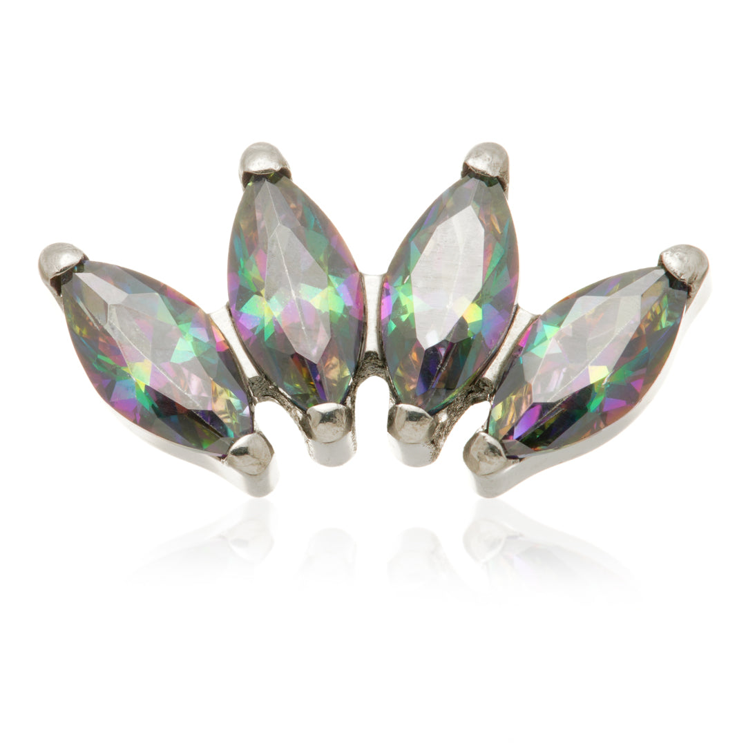 Ti Internal Marquise Gem Cluster Attachment - Crystal