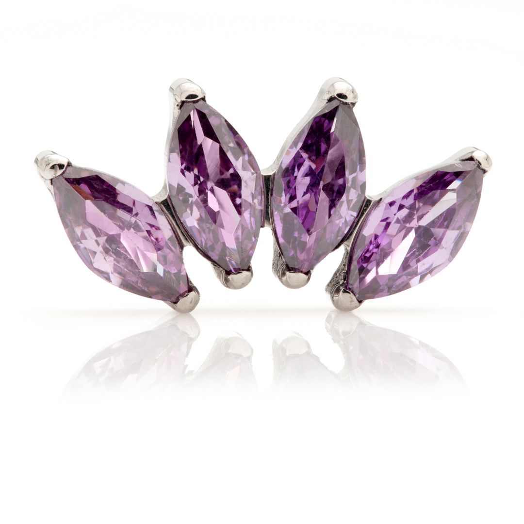 Ti Internal Marquise Gem Cluster Attachment - Crystal
