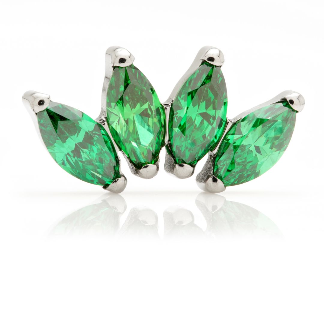 Ti Internal Marquise Gem Cluster Attachment - Crystal