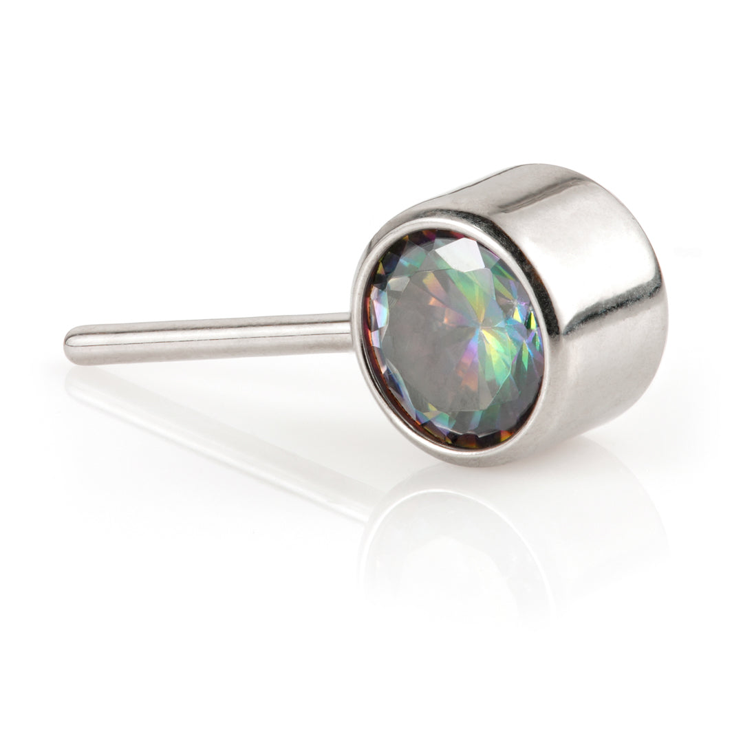 Ti Threadless Forward Facing Single Bezel-Set Attachment
