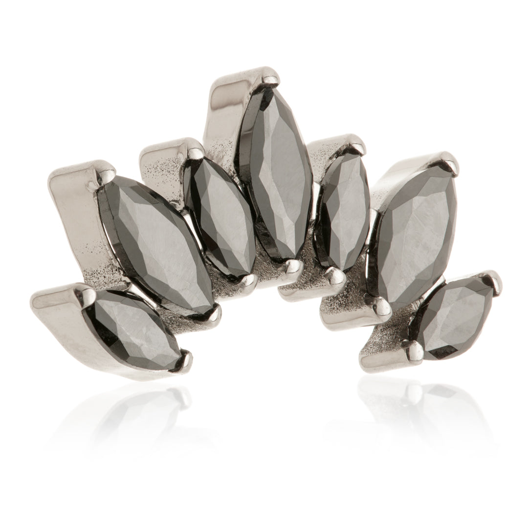 Ti Threadless Prong Jewelled Marquise Cluster Attachment