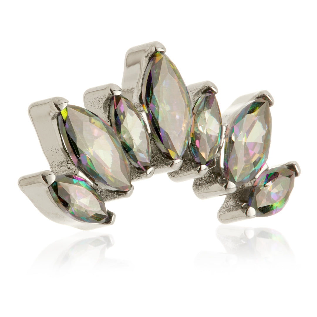 Ti Threadless Prong Jewelled Marquise Cluster Attachment