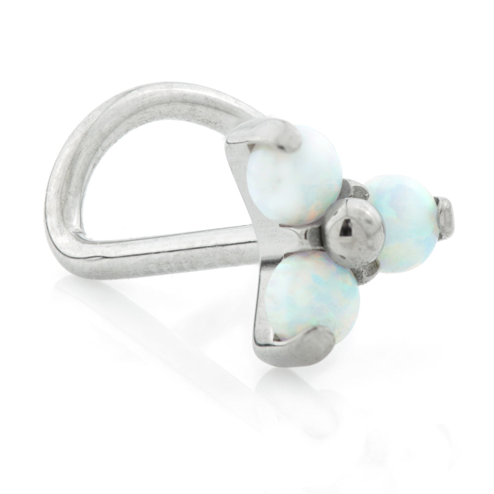 Ti Trinity Opal Nose Stud