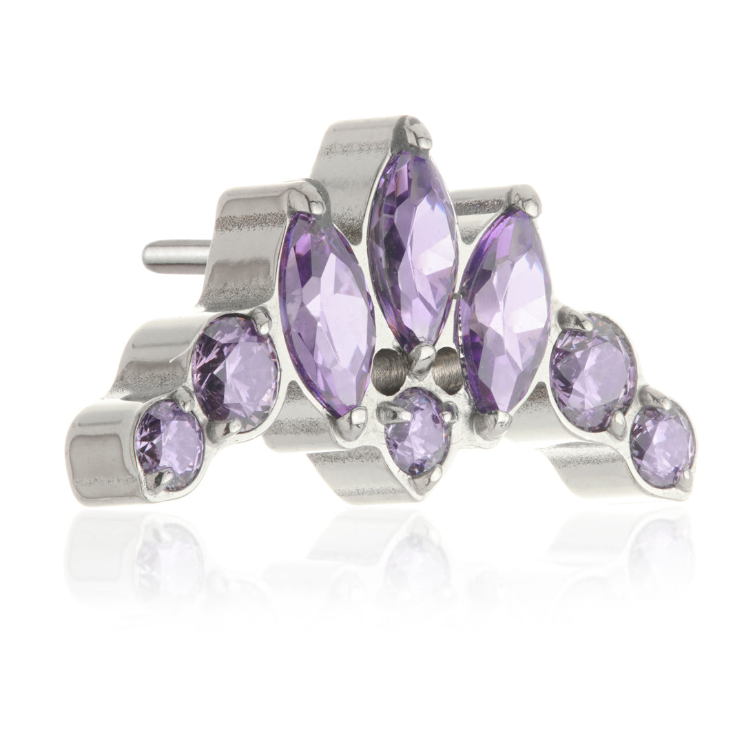TiC Fleur De Lis Jewelled Threadless Attachment