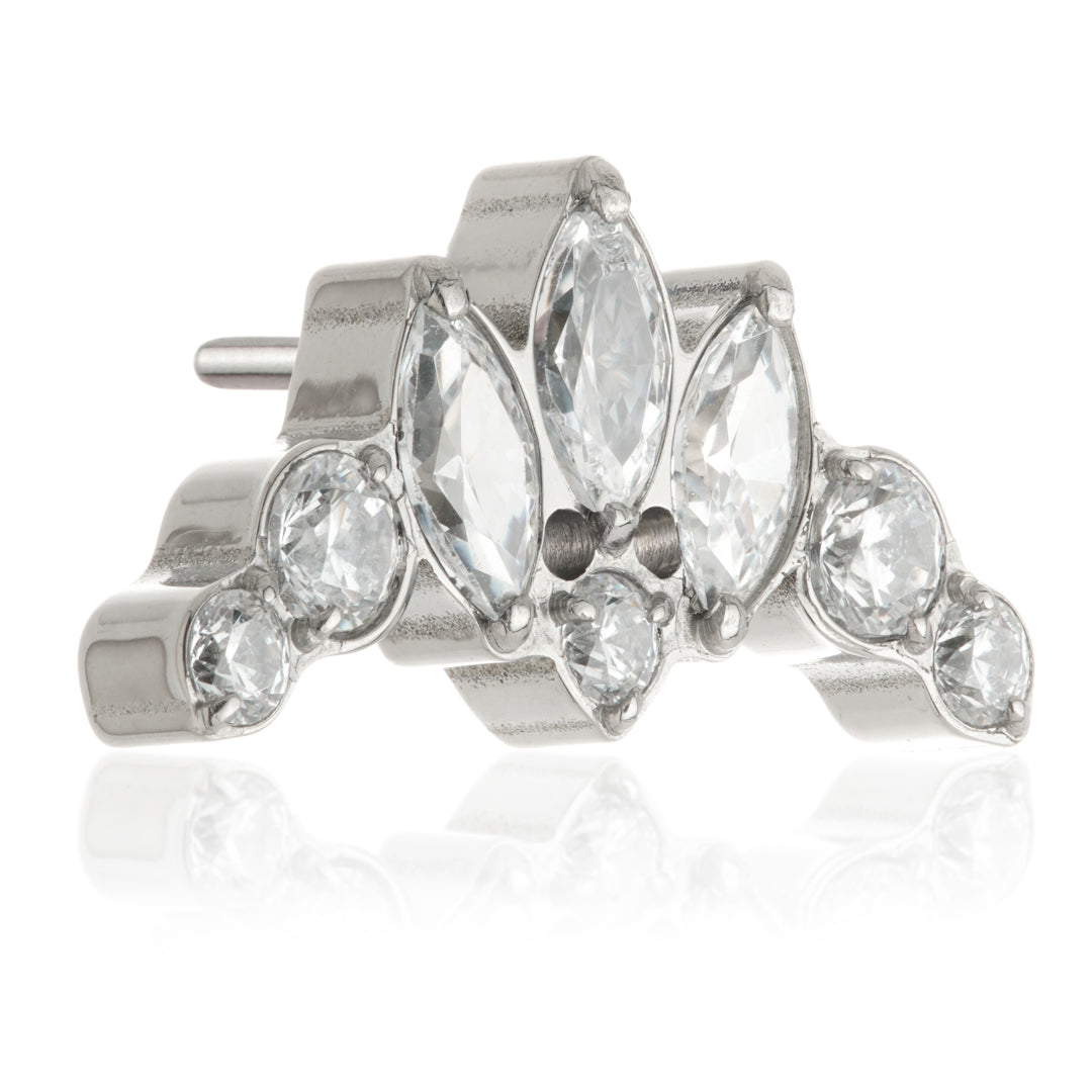 TiC Fleur De Lis Jewelled Threadless Attachment