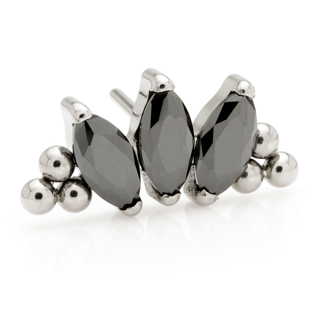 TiC Threadless Marquise Tri-Bead Cluster Attachment