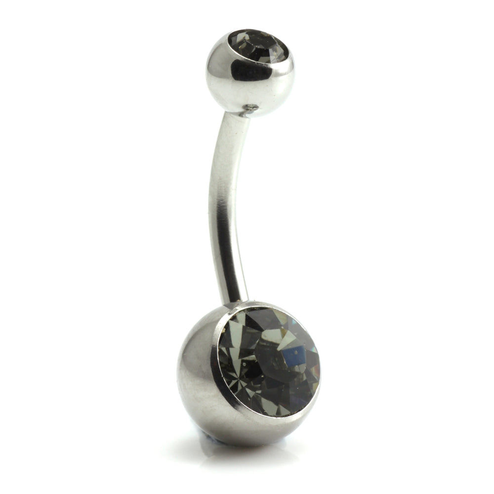 Titanium Baby External Thread Double Jewelled Navel - UK Made