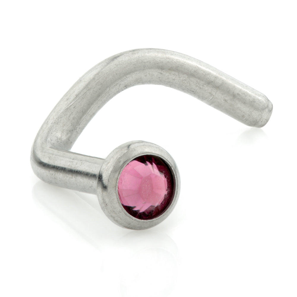 Titanium Disk Gem Nose Stud UK Made