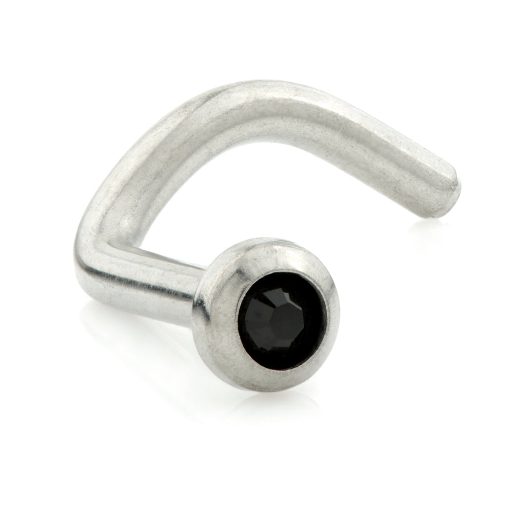 Titanium Disk Gem Nose Stud UK Made