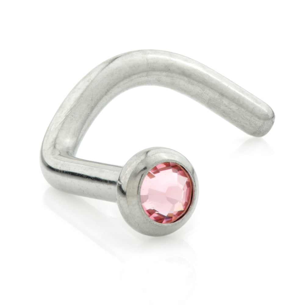 Titanium Disk Gem Nose Stud UK Made