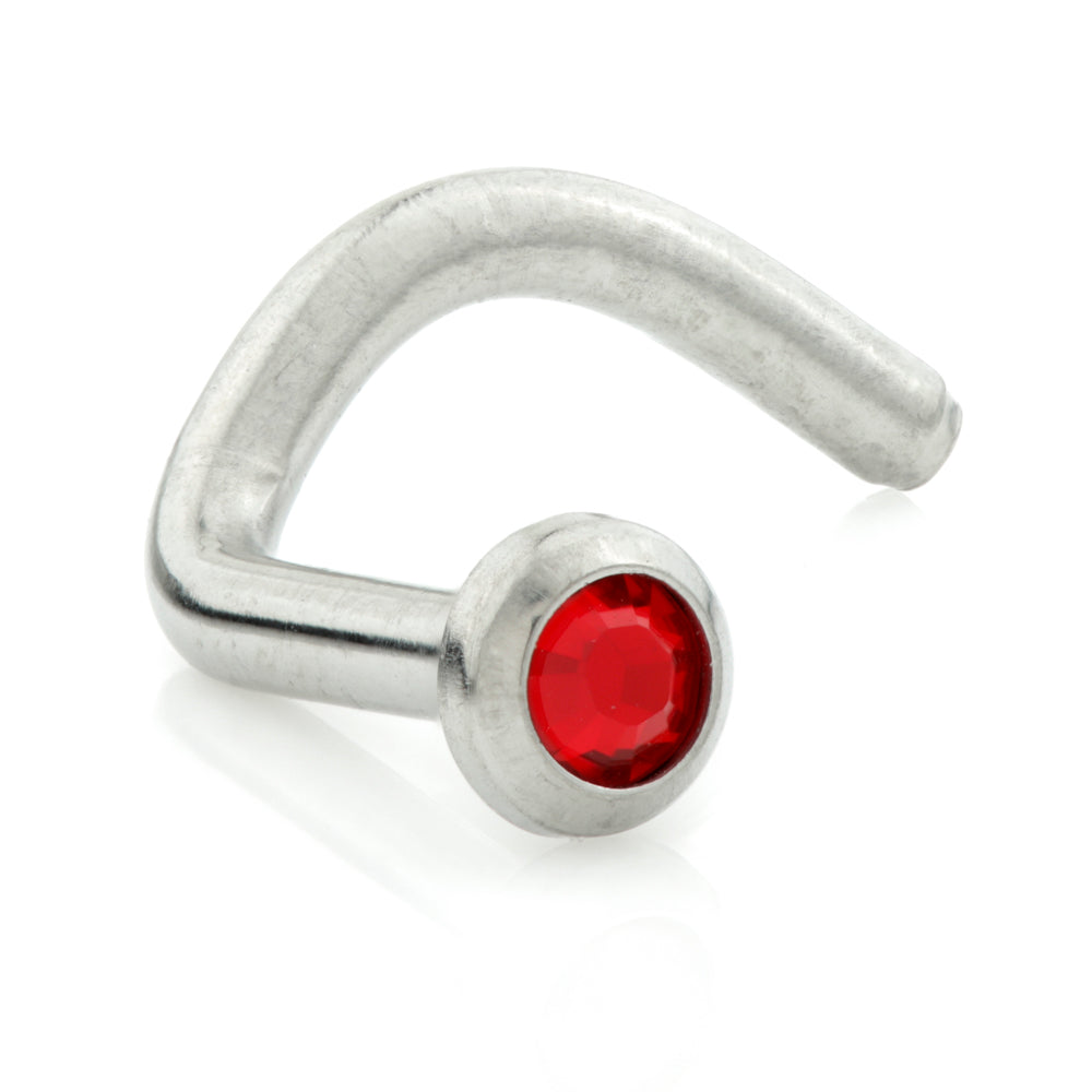 Titanium Disk Gem Nose Stud UK Made