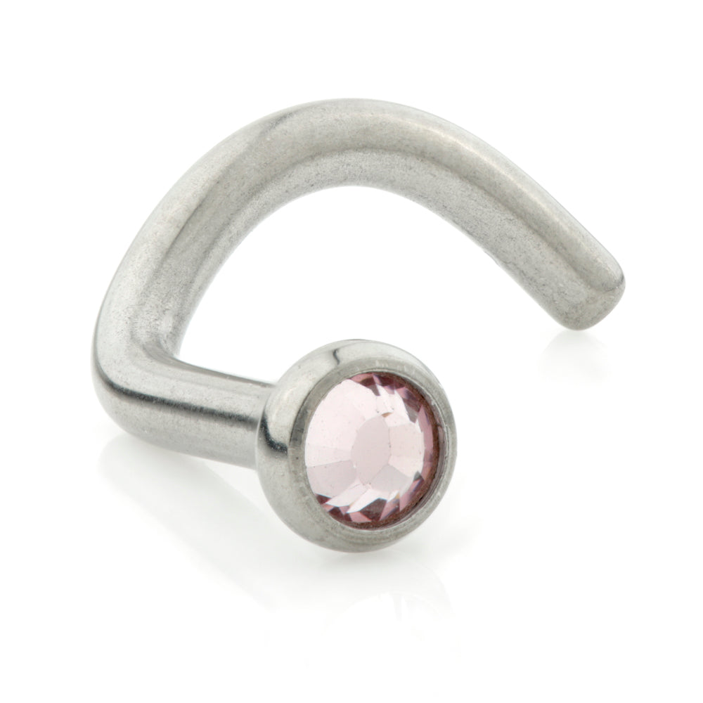 Titanium Disk Gem Nose Stud UK Made