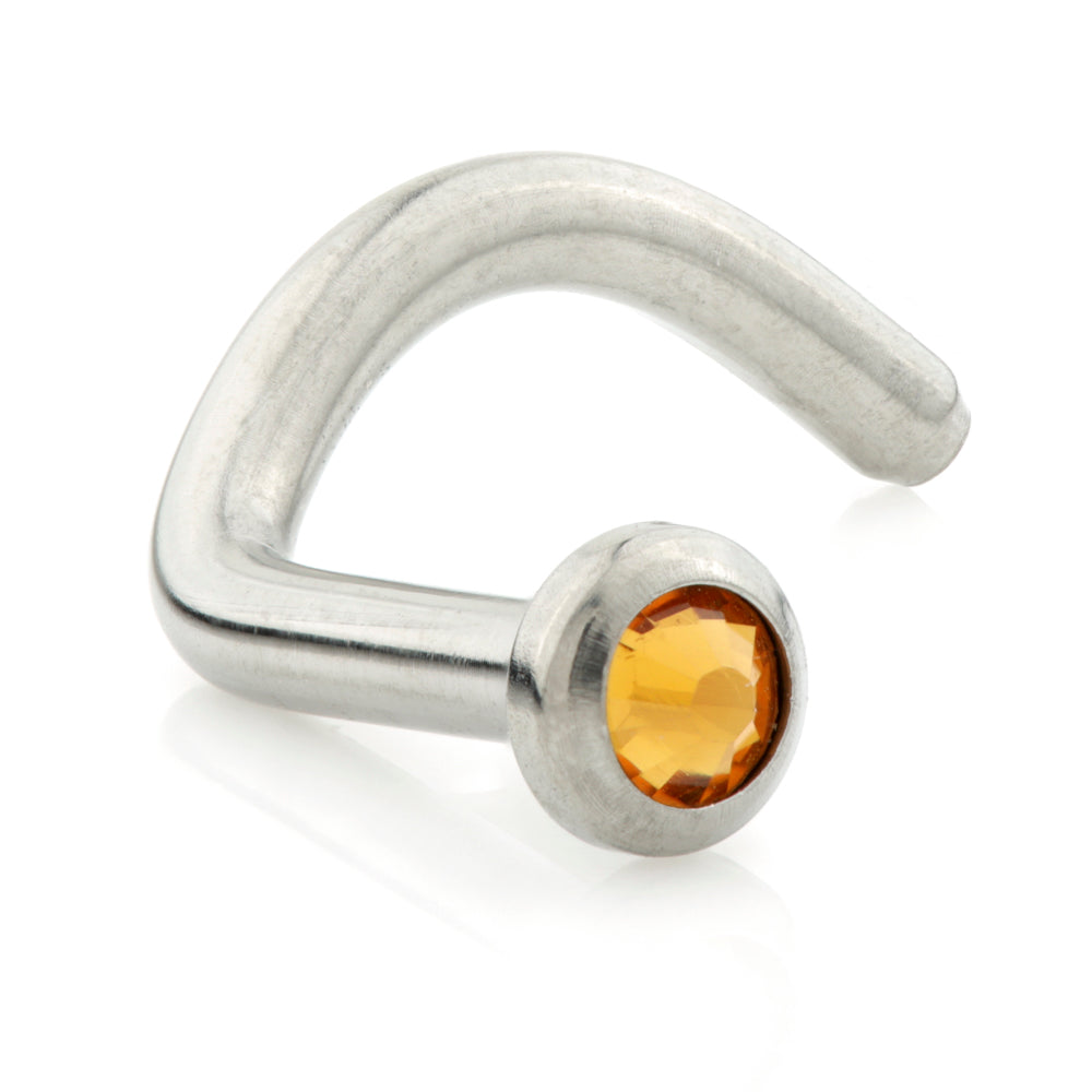 Titanium Disk Gem Nose Stud UK Made