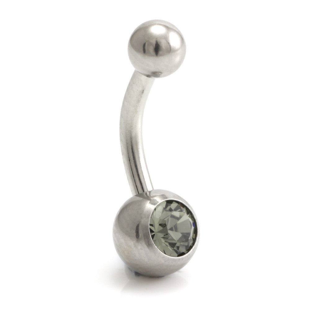 Titanium External Thread Baby Jewelled Navel - UK Made