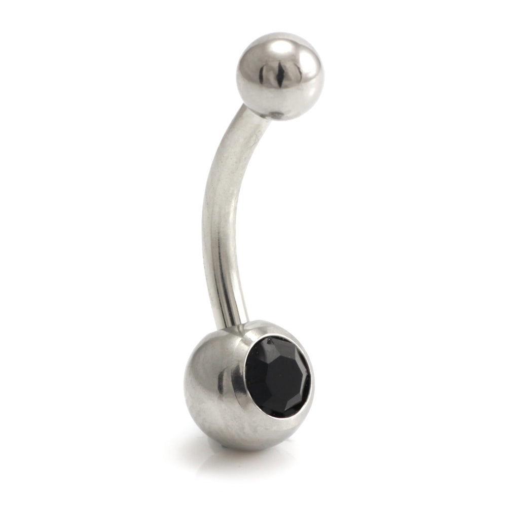 Titanium External Thread Baby Jewelled Navel - UK Made