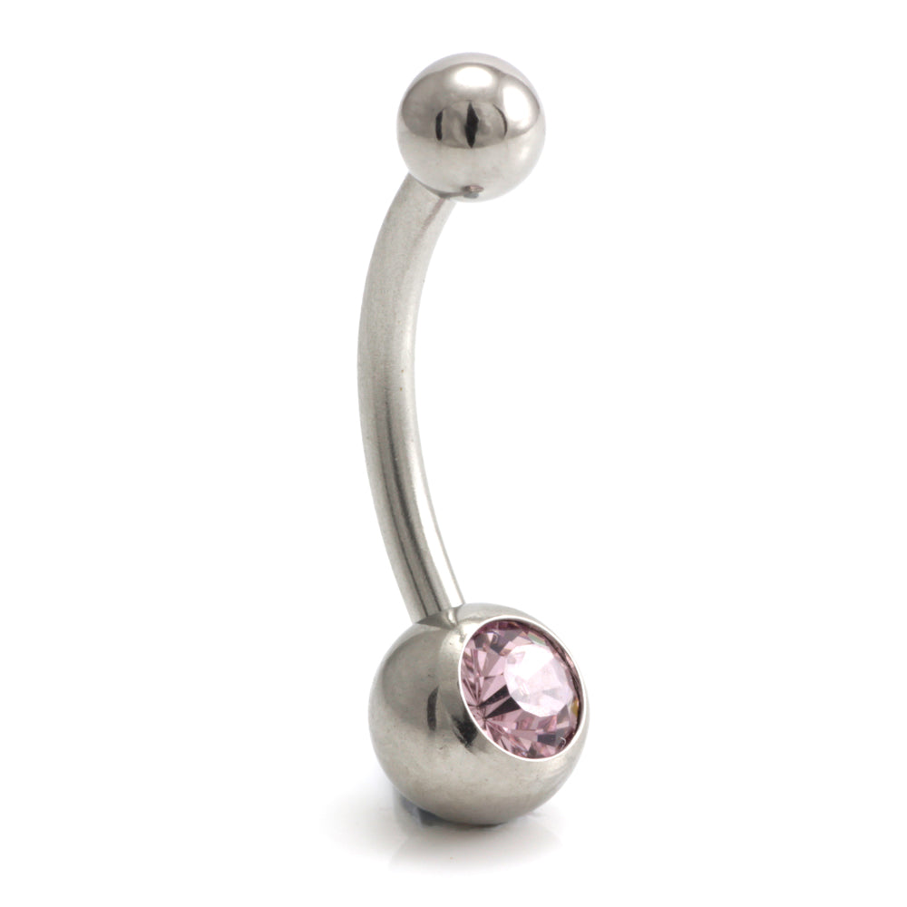 Titanium External Thread Baby Jewelled Navel - UK Made