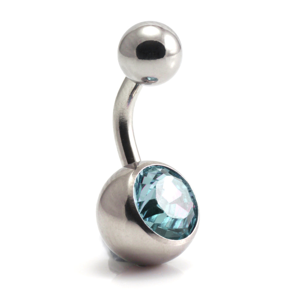 Titanium Internal Jewelled Banana (1.6mm)