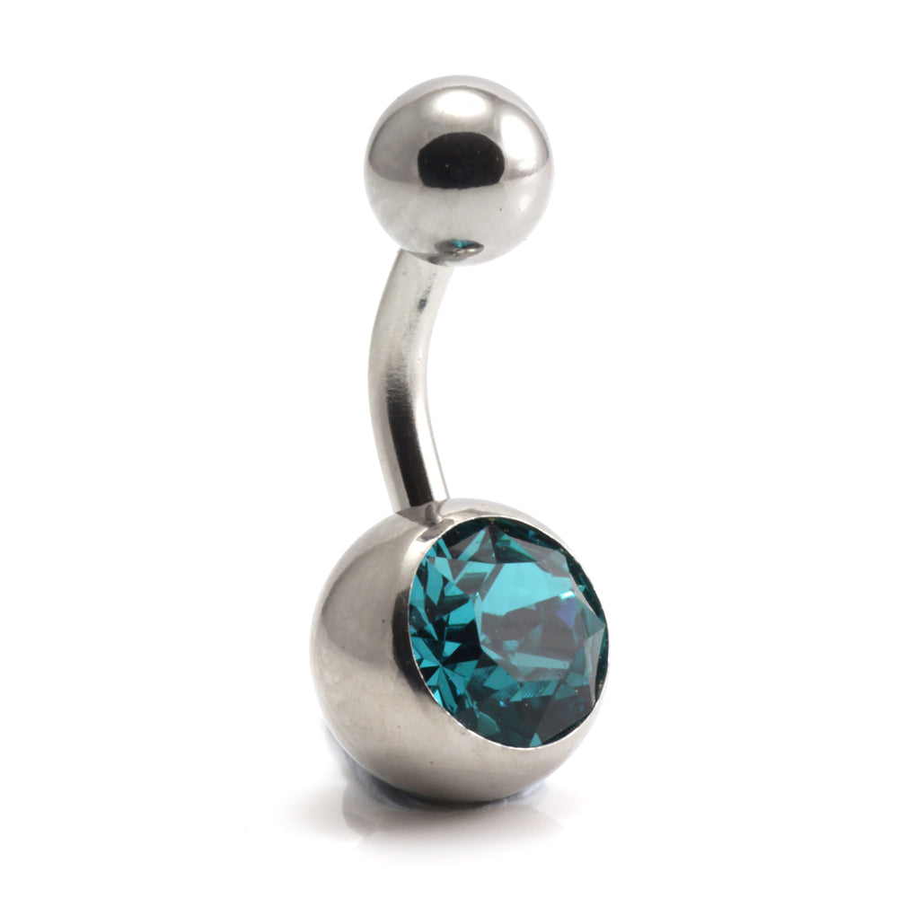 Titanium Internal Jewelled Banana (1.6mm)