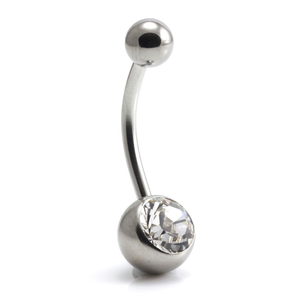 Titanium Internal Jewelled Banana (1.6mm)
