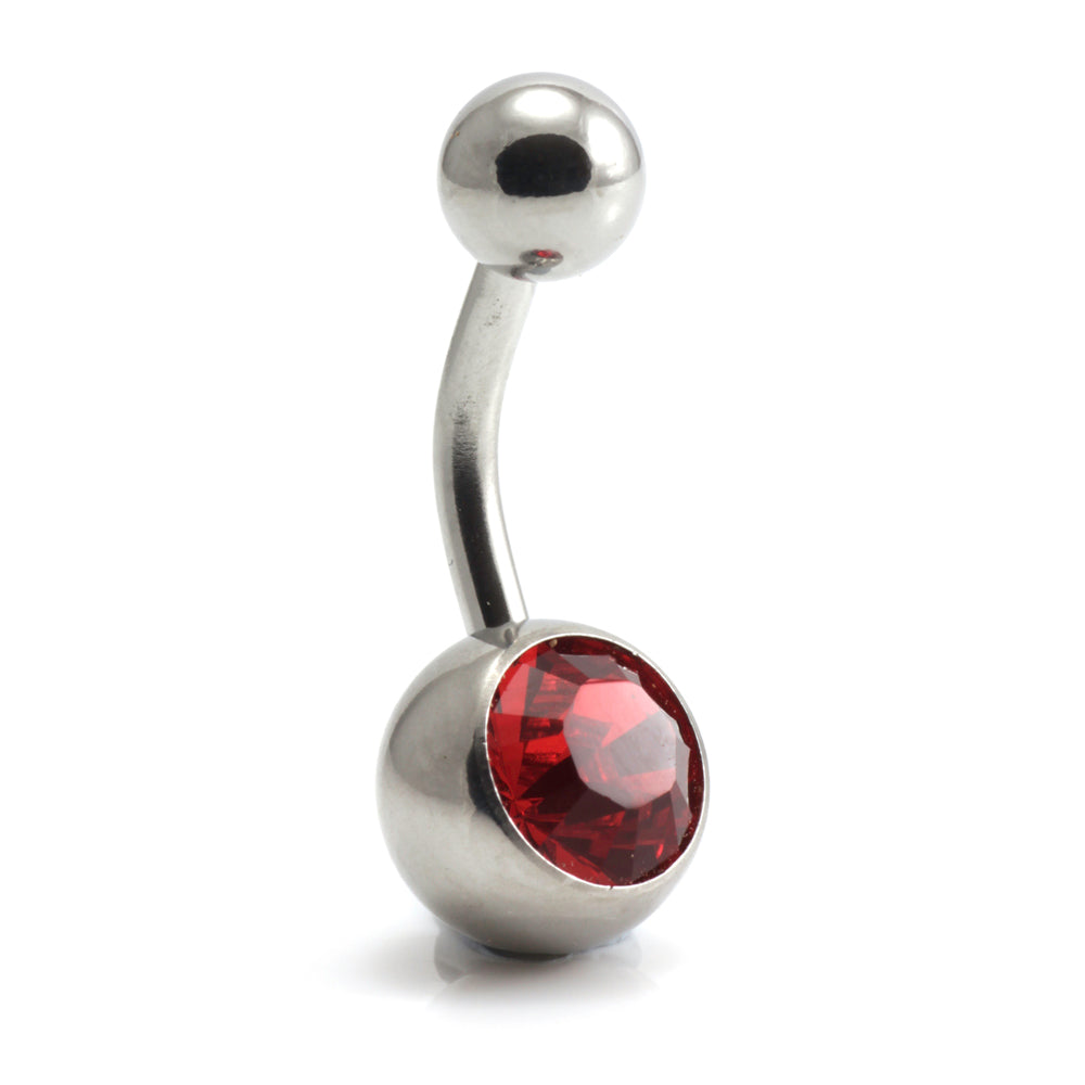 Titanium Internal Jewelled Banana (1.6mm)