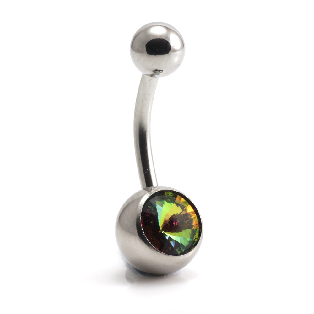 Titanium Internal Jewelled Banana (1.6mm)