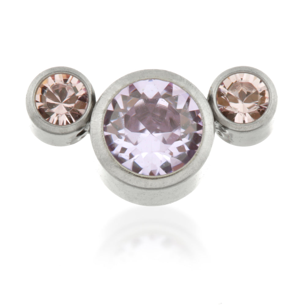 Ti Internal Triple Gem Attachment - Lilac