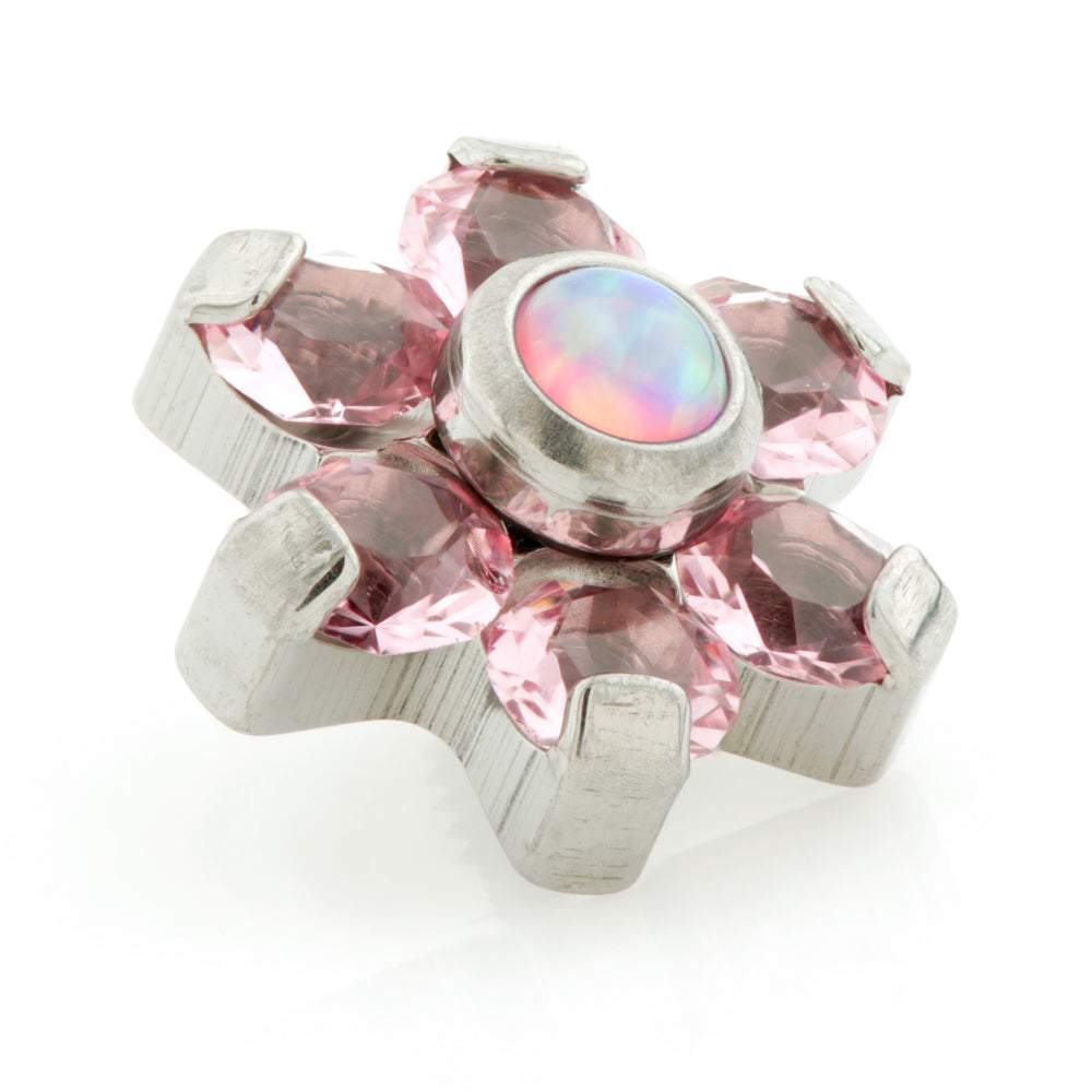 Ti Internal Opal and Gem Micro Flower Attachment (6 petals)