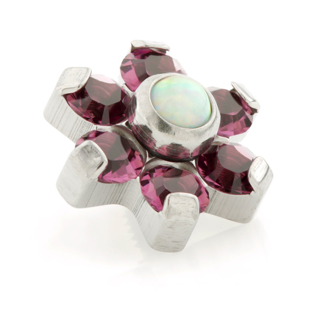 Ti Internal Opal and Gem Micro Flower Attachment (6 petals)