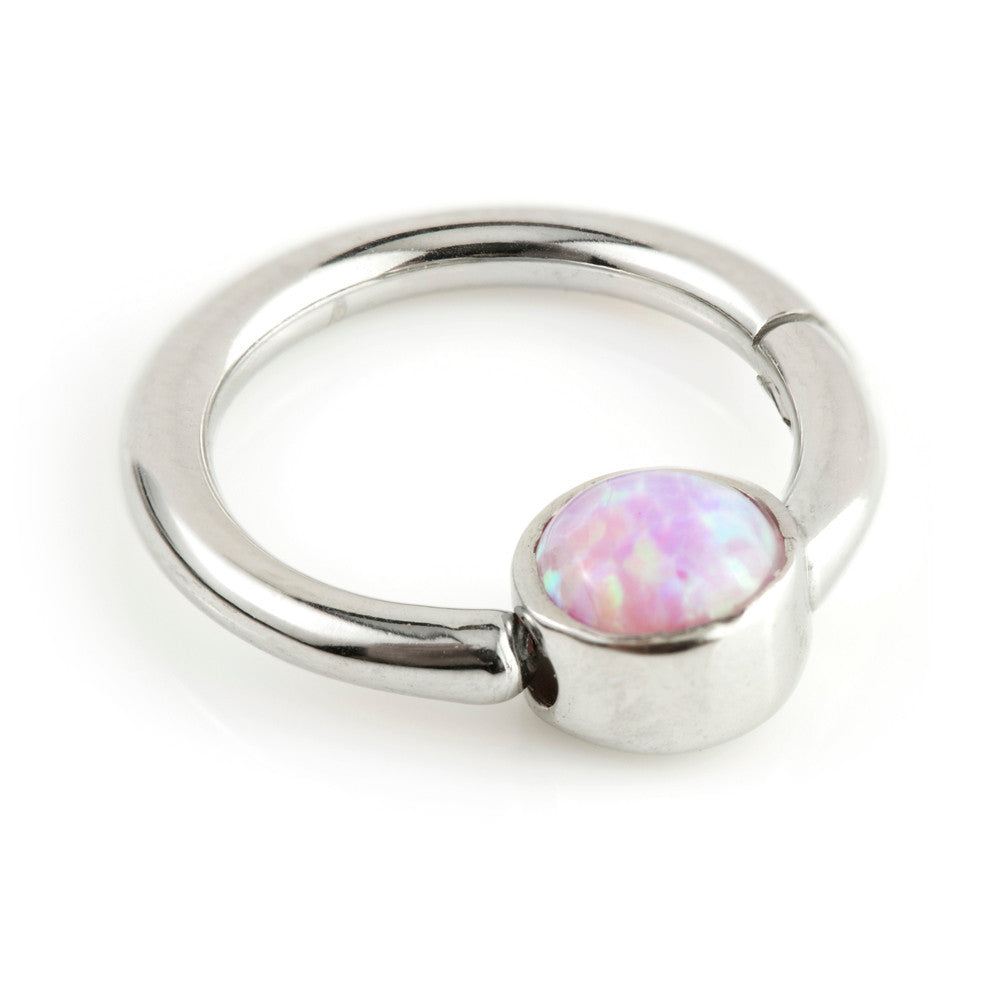 Titanium Opal Hinge Segment Ring