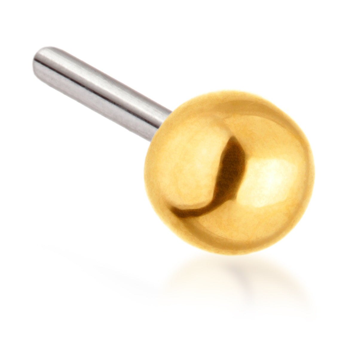 TL - 14ct Threadless Gold Ball Pin Attachment