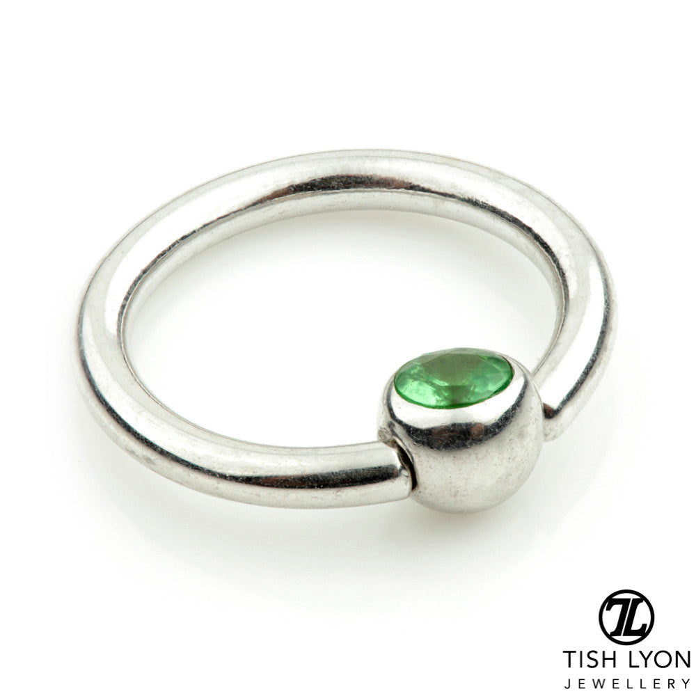 TL - 14ct Gold Emerald BCR - 1.2mm