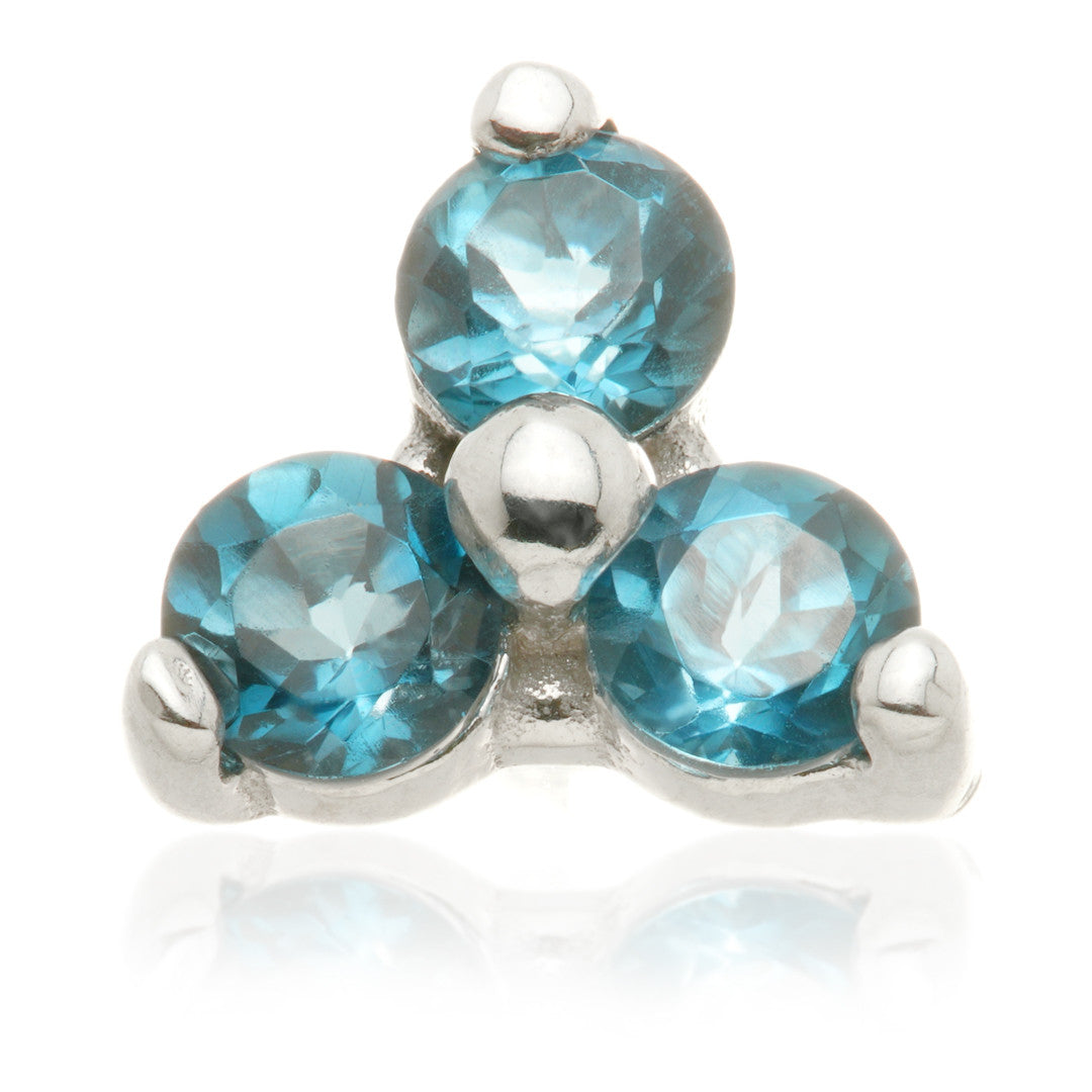 TL - 14ct Internal Gold Trinity London Blue Topaz Attachment