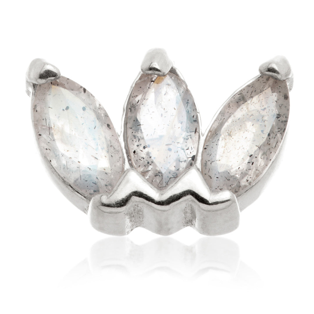 TL - 14ct Gold Internal Triple Marquise Labradorite Attachment