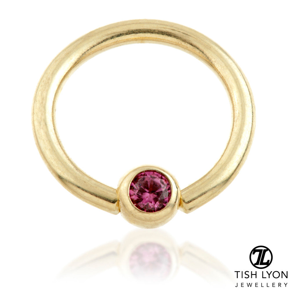 TL - 14ct Gold Rhodolite BCR - 1.6mm