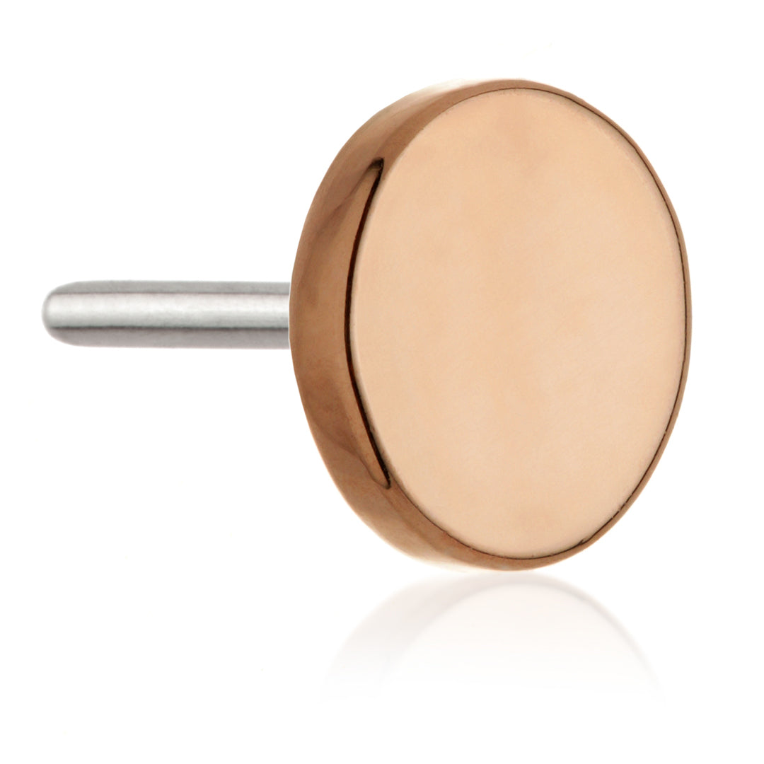 TL - 14ct Threadless Gold Disk Pin Attachment