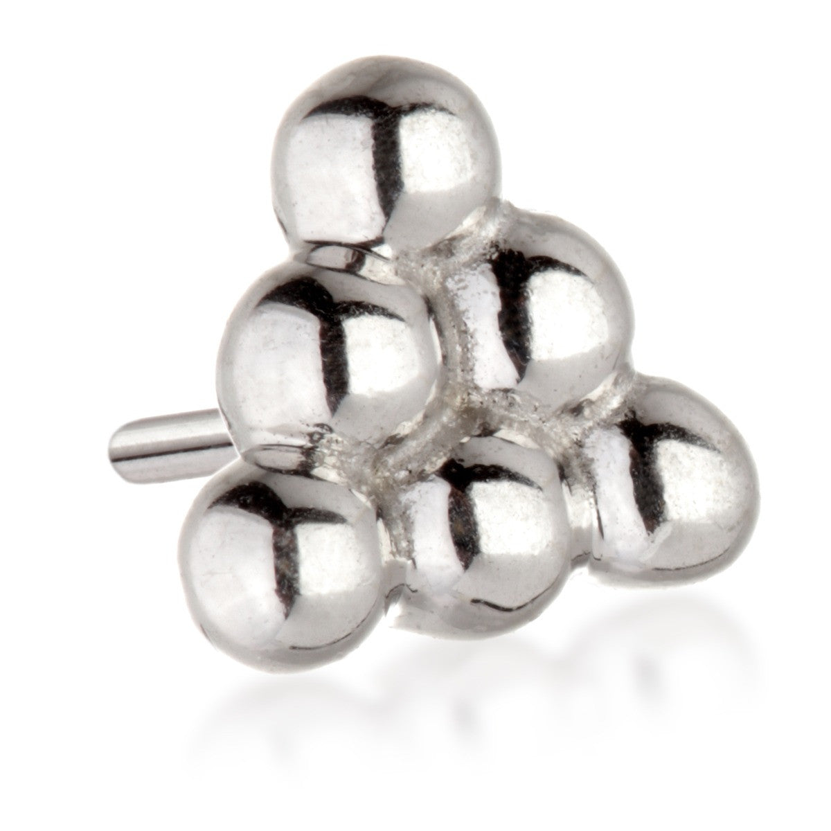 TL - 14ct Threadless Gold Triangle Dot Pin Attachment