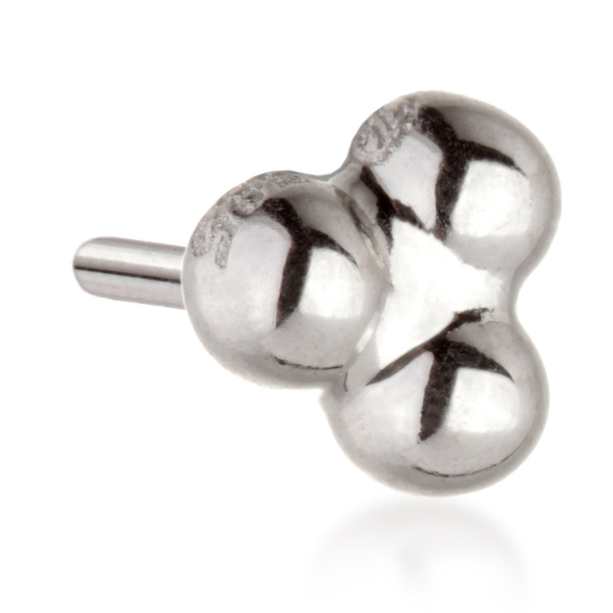 TL - 14ct Threadless Gold Triple Ball Pin Attachment