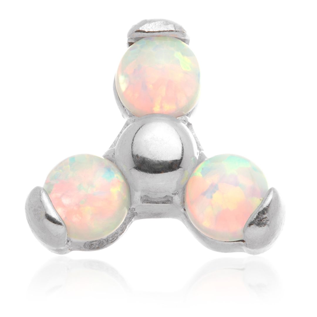 TL - 14ct Internal Gold Opal Trinity Gem Attachment