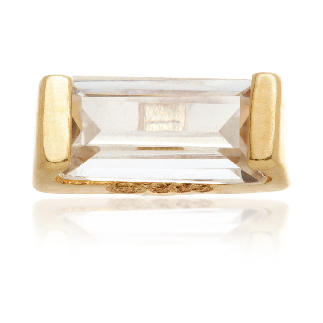 TL - 14ct Internal Gold Rectangle Gem Attachment