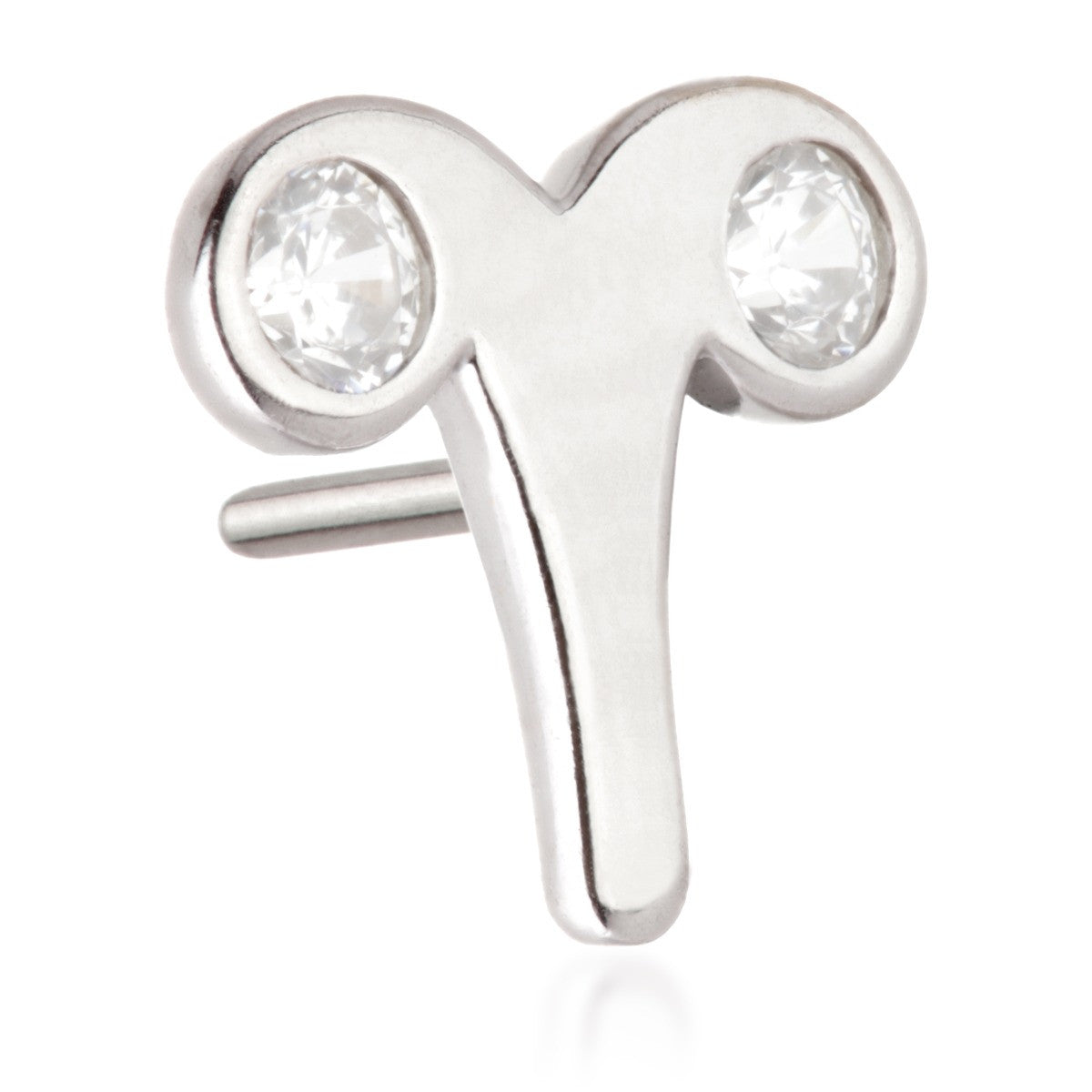 Aries Threadless Jewelled Zodiac Pin Attachment