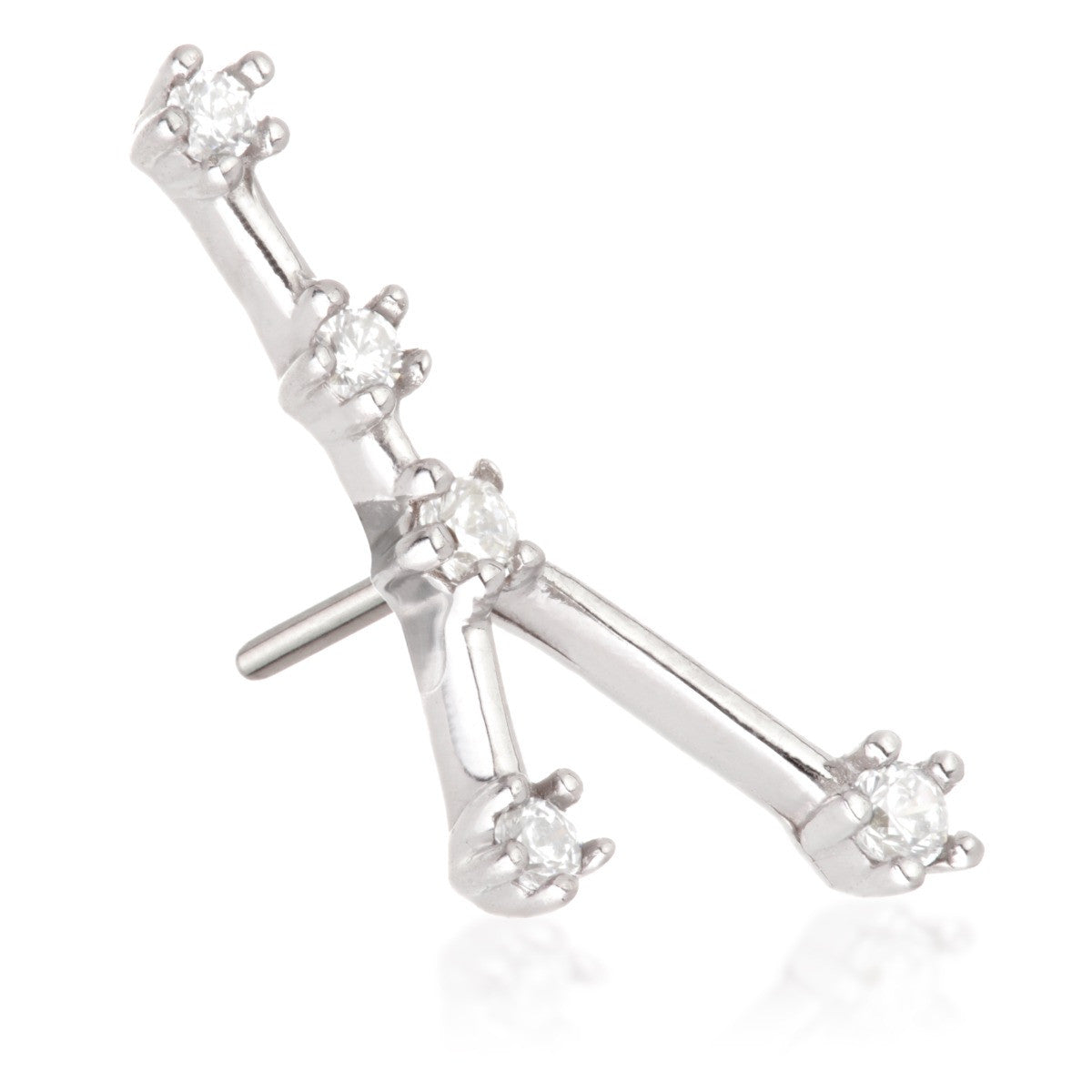 Cancer Threadless Jewelled Zodiac Constellation Pin Attachment