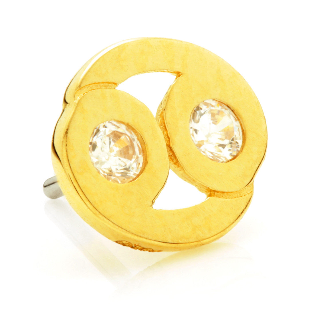 Cancer Threadless Jewelled Zodiac Pin Attachment